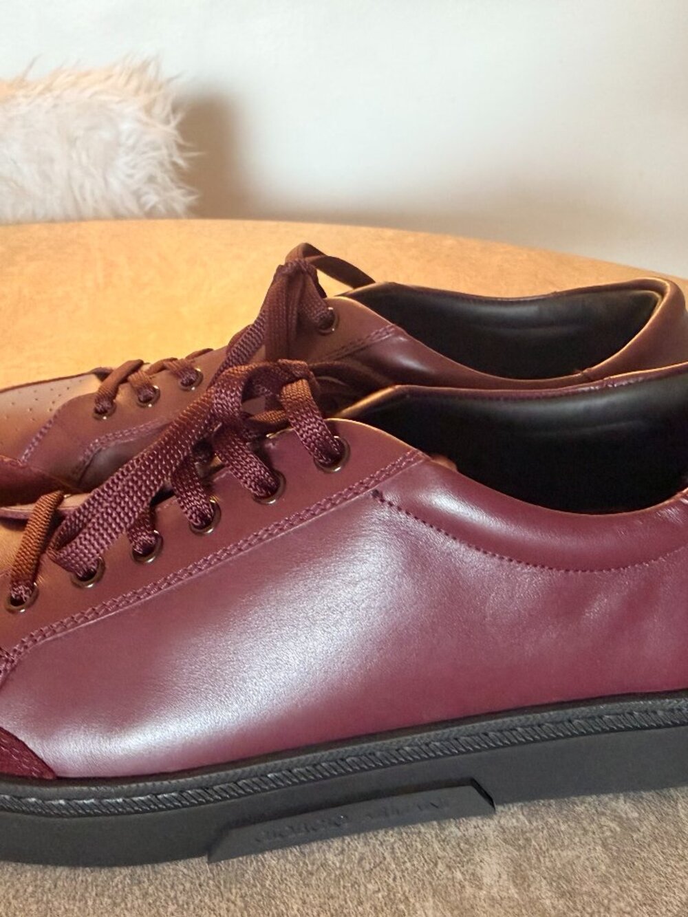 Burgundy Giorgio Armani Sneakers, Size 11